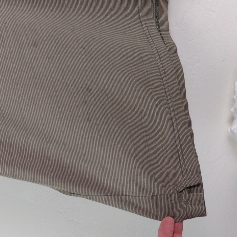 Gold Tri Mountain 60's 2 Ply DBL Mercerized-Cotton Polo Pinstripe Shirt 2XL - Picture 3 of 14